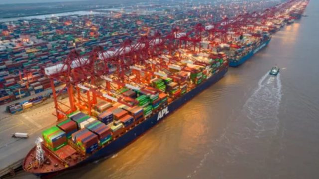 Congestionamento gigantesco no porto de Xangai afetará o mundo inteiro